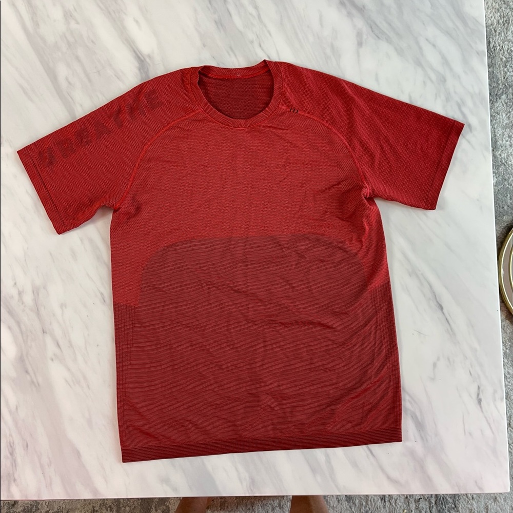 Lululemon Mens red shirt medium